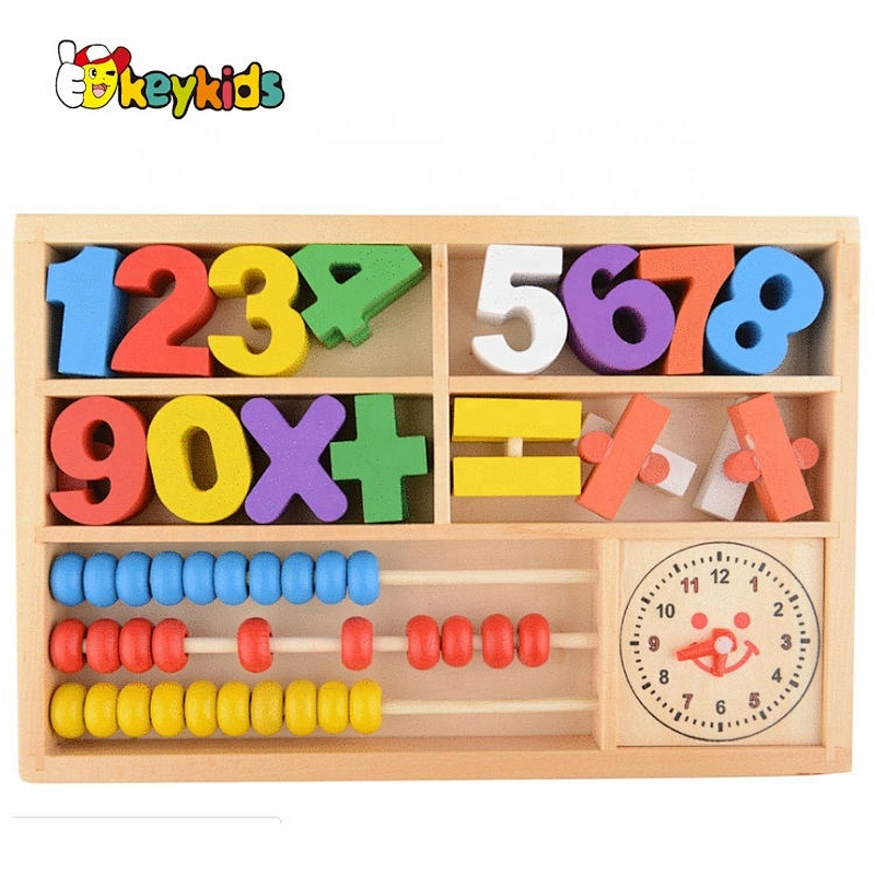 2021 New released digital magnetic wooden fishing game for kids education W12D295