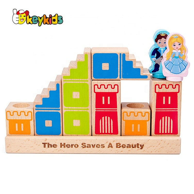 2020 New Released Preschool Wooden Castle Block Set W13A201