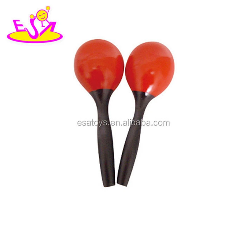 Hot sale kid musical wooden maracas sound for wholesale W07I054