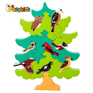 2021 New released educational shaped wooden tree puzzle for children W14D228