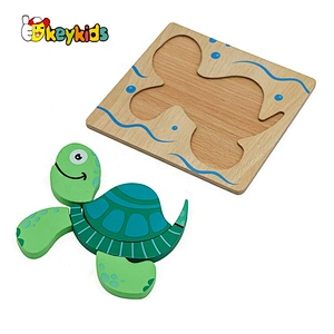 Customize lovely wooden tortoise jigsaw puzzle for kids W14D140