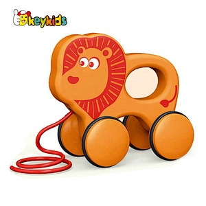 New arrival preschool wooden pull line toys cars for toddlers W05B195