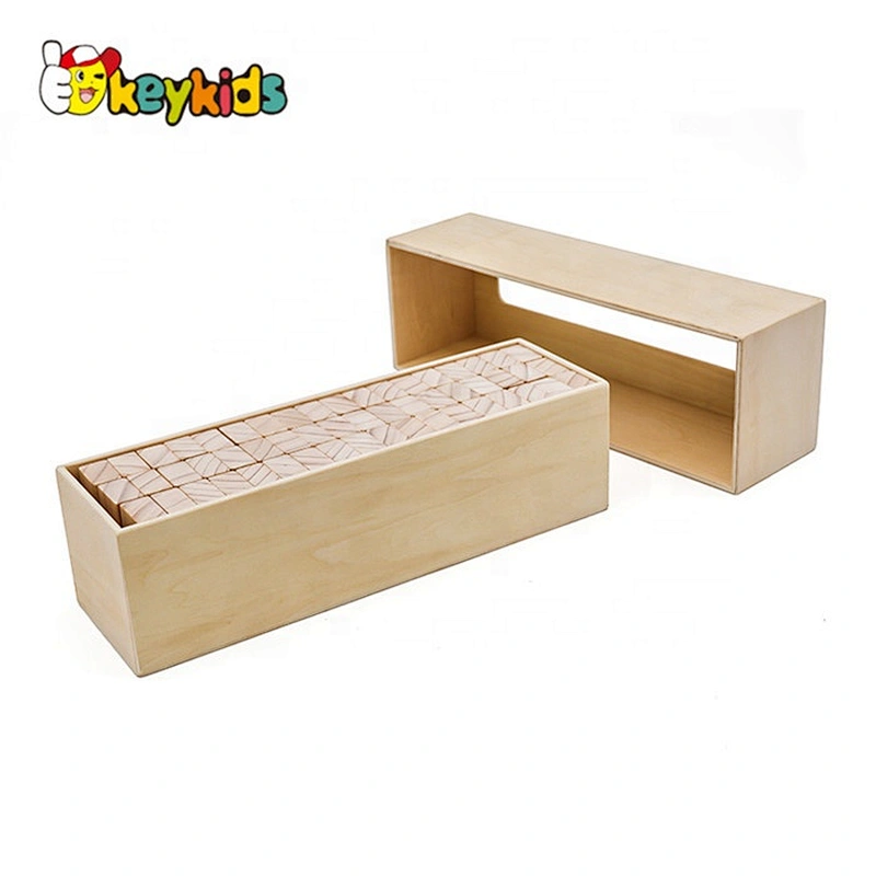 2018 High quality 57 pcs wooden tumbling tower for children W13D143B