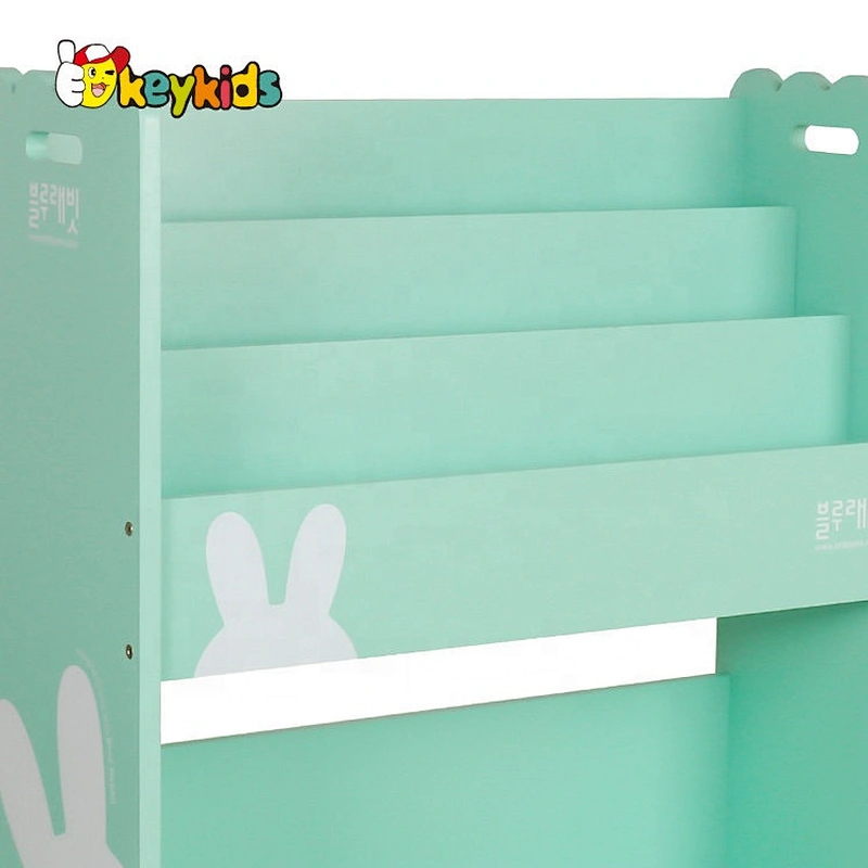 2021 Customize school furniture wooden nursery bookshelf for kids children W08C319