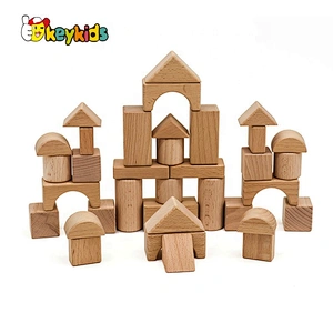 2019 Top sale 35 pieces kids wooden building blocks toys for wholesale W13A174