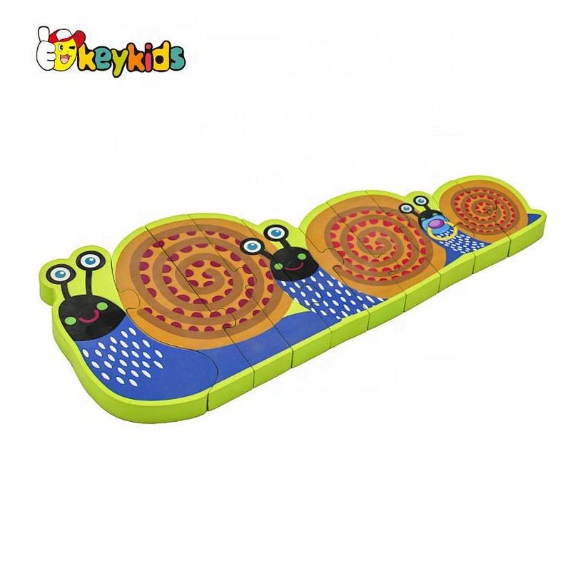 Customize cartoon wooden snail puzzle for kids W14D122