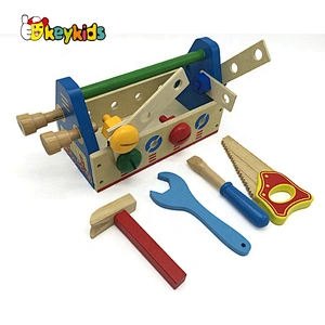 Top sale woodworking toy wooden kids tool box for preschool W03D121