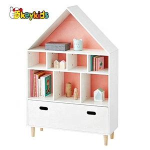 2020 Hot sale children wooden nursery bookshelf with storage W08C295