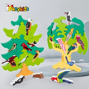 2021 New released educational shaped wooden tree puzzle for children W14D228