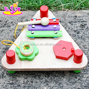 new design multi-functional wooden musical toys for toddlers W07A103