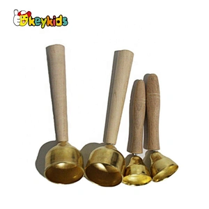 Newest educational wooden Hand the bell music instrument for kids W07I180