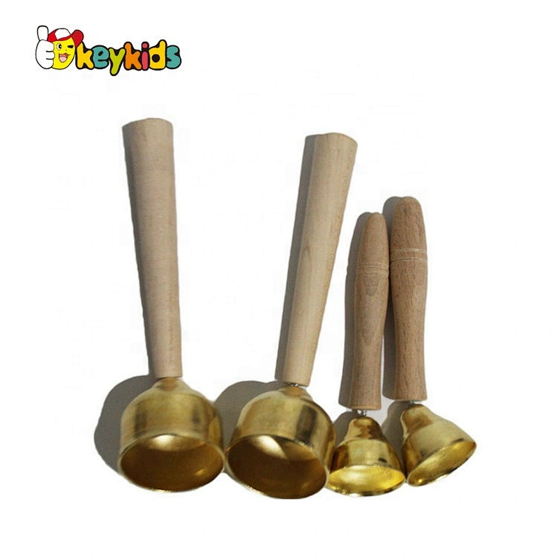 Newest educational wooden Hand the bell music instrument for kids W07I180