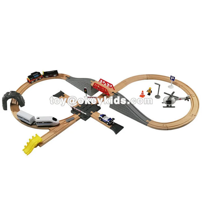 2020 New Arrival Small Train Track Set Wooden Toy For Children W04C190
