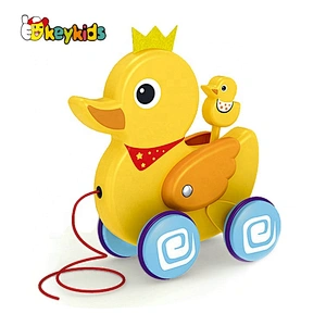 high quality mini wooden lion pull toy for baby W05B200