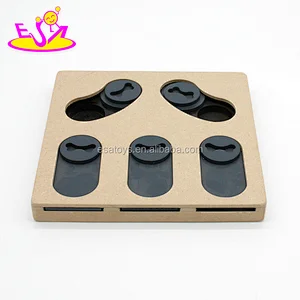New hottest interactive treat food hiding puzzle wooden pet toys for dogs and cats W06F068