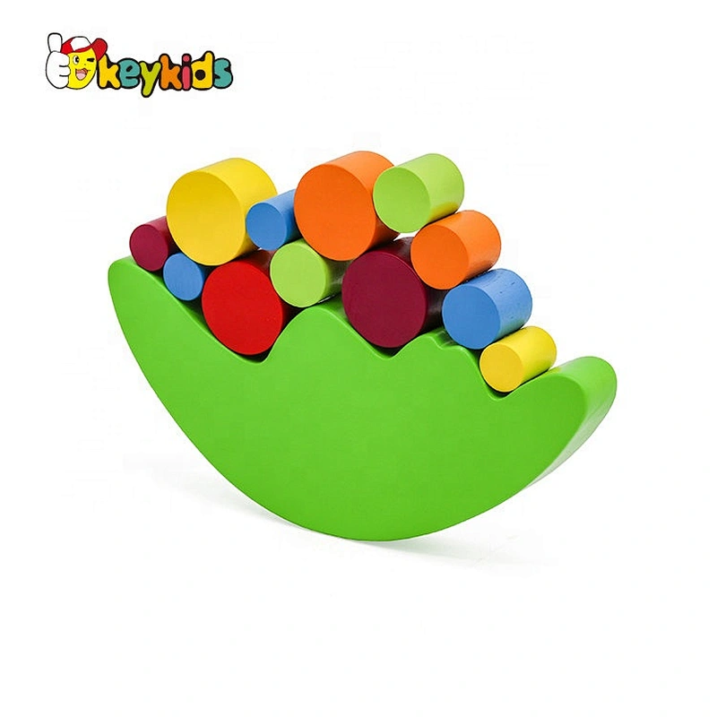 2021 Hot selling early educational toys wooden block balance game for children W11F095