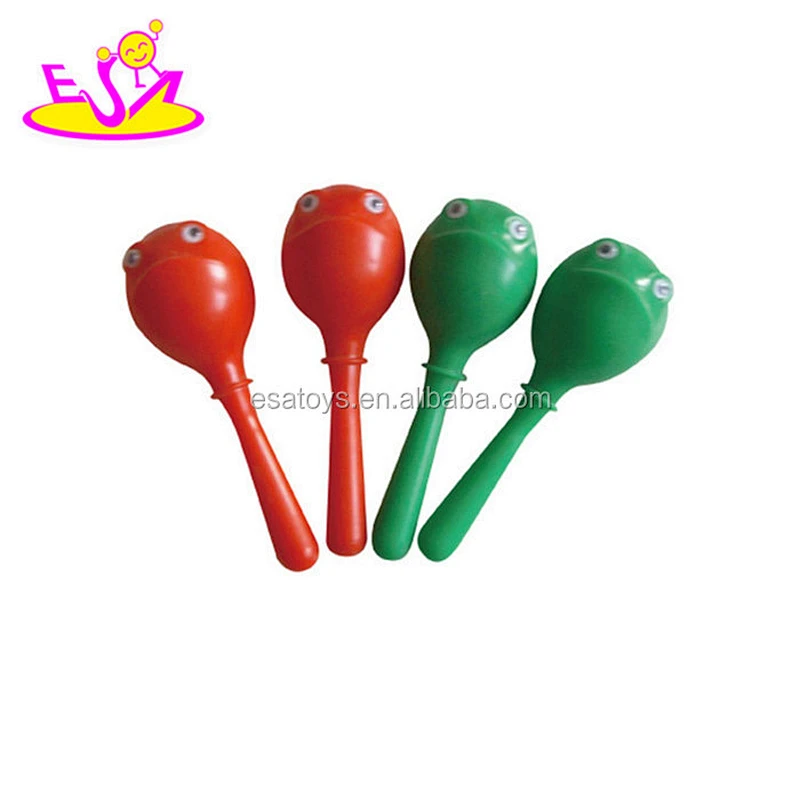 Custom musical instrument wooden mini toy kids maracas for sale W07I067