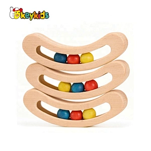 wholesale cheap baby musical wooden hand bell toy with balls W07I171