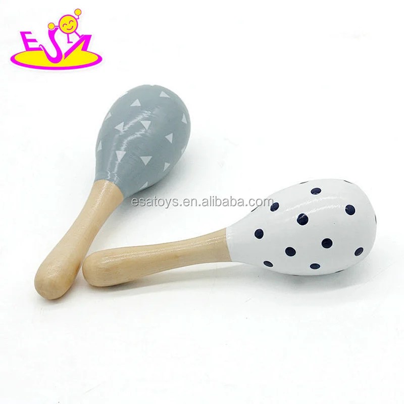 2018 Amazon best sellers maracas wooden instrument shaker for kids W07I133