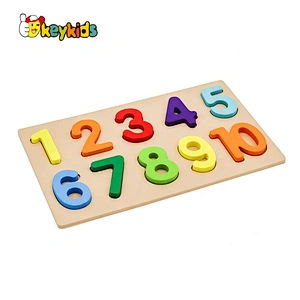 New Colorful Wooden Abc 123 Puzzle For Toddlers W14B117