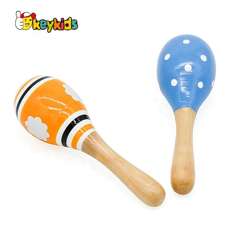 OEM/ODM educational wooden egg maracas shaker for babies W07I150