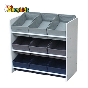 2021 New Fashion Wooden Children Toy Storage Rack With Bins W08C268