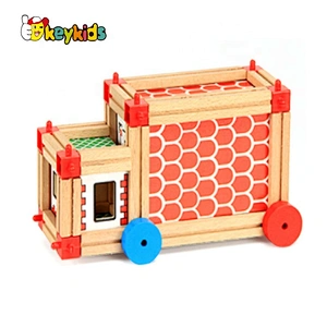 2020 New arrival educational wooden baby building blocks with customize W13A208