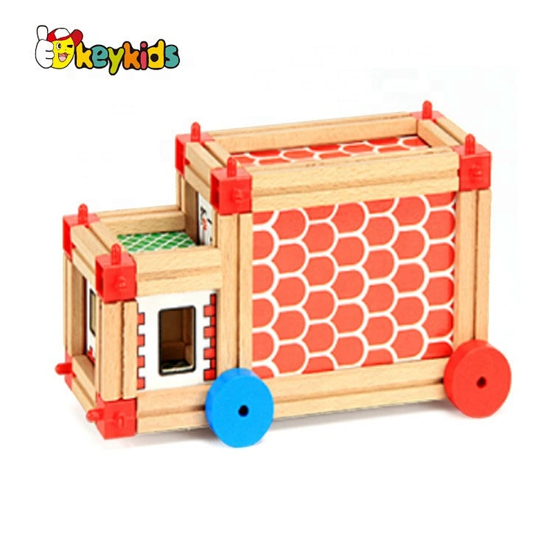 2020 New arrival educational wooden baby building blocks with customize W13A208