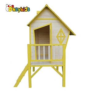 Most popular custom kids outdoor wooden house garden cottage for playing W01D083