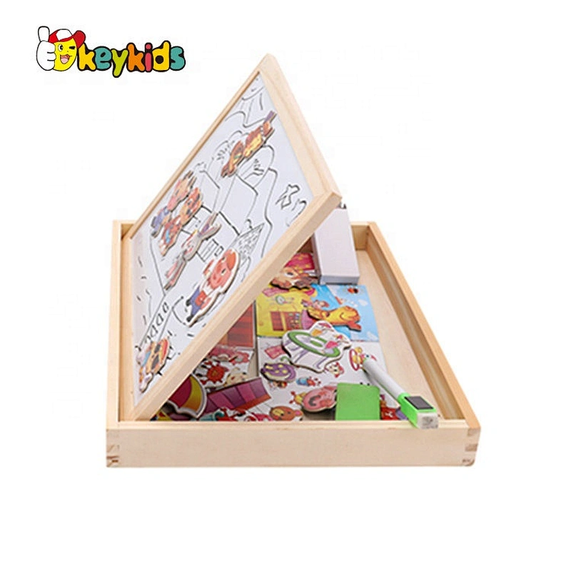 2021 New released educational wooden magnetic drawing board for children W12B133