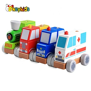 2021 Most popular best sale toddler wooden ambulance W04A533