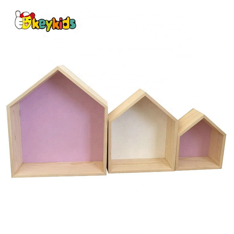 Childrens Toy Storage Bins Floating Wooden Wall Mounted Shelves For Nursery Room W08C286B