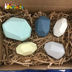 Customize kids wooden stone stacking toys for children W13D305