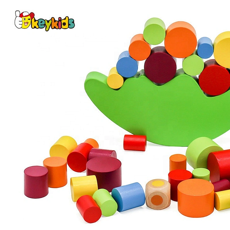 2021 Hot selling early educational toys wooden block balance game for children W11F101