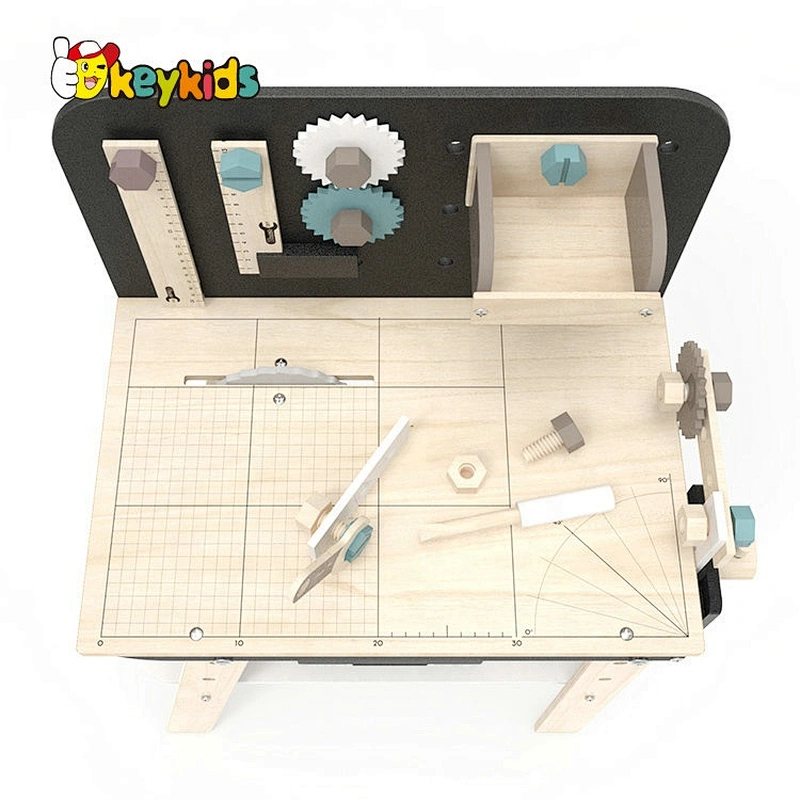 New design educational wooden tool toy workbench for pretend play W03D141