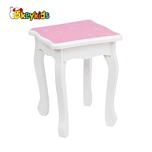 2020 New released pink wooden girls vanity table with mirror and stool W08H126A
