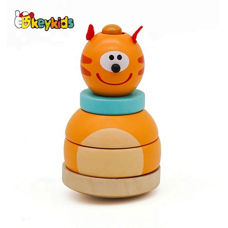 Classic kids educational wooden tumbling tower game with number W13D213