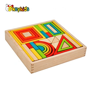 New design best educational blocks wooden kids construction toys for sale online W13A135