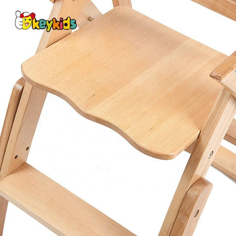 Custom adjustable wooden baby high chair for feeding W08F051