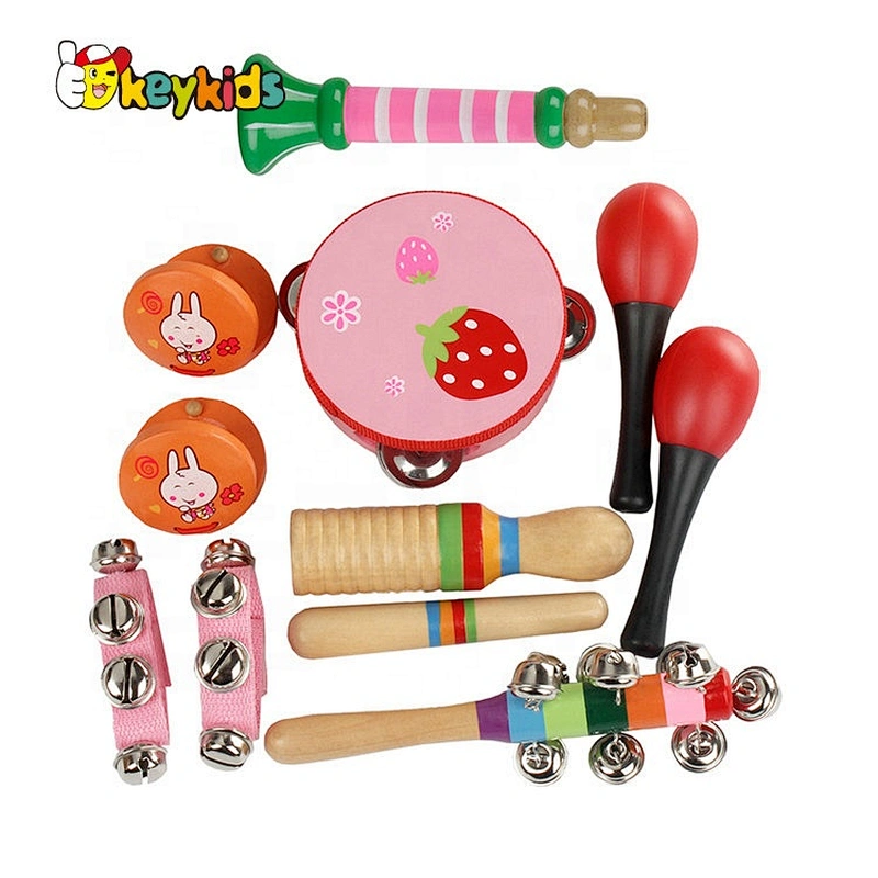 Wholesale 10 PCS Kids Wooden Drum Set W07A169