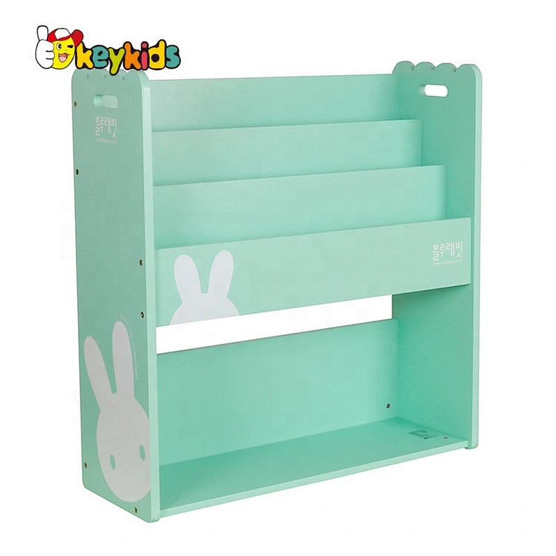 2021 Customize school furniture wooden nursery bookshelf for kids children W08C319