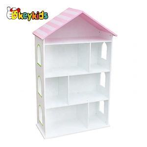 New design doll house shaped wooden children bookcase with high quality W08C246
