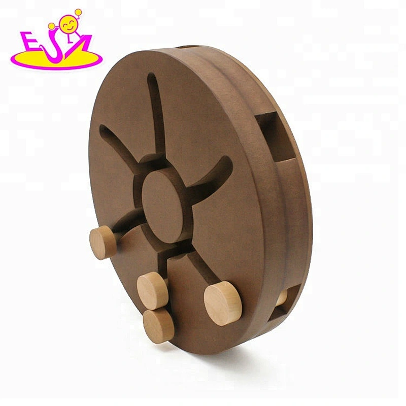 New design feeder hide and seek wooden indestructible pet toy for interactive W06F089