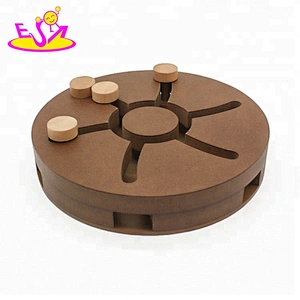 New design feeder hide and seek wooden indestructible pet toy for interactive W06F089