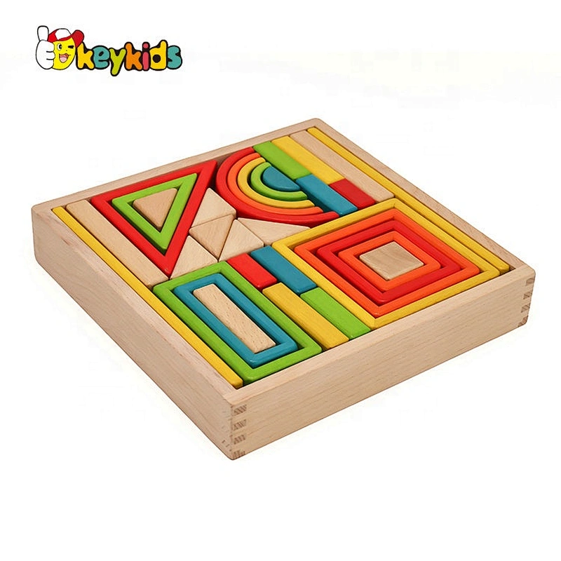 New design best educational blocks wooden kids construction toys for sale online W13A135