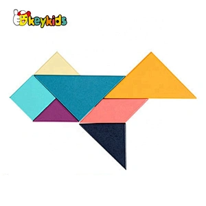high quality 6 set wooden tangram jigsaw puzzle for kids W11D014