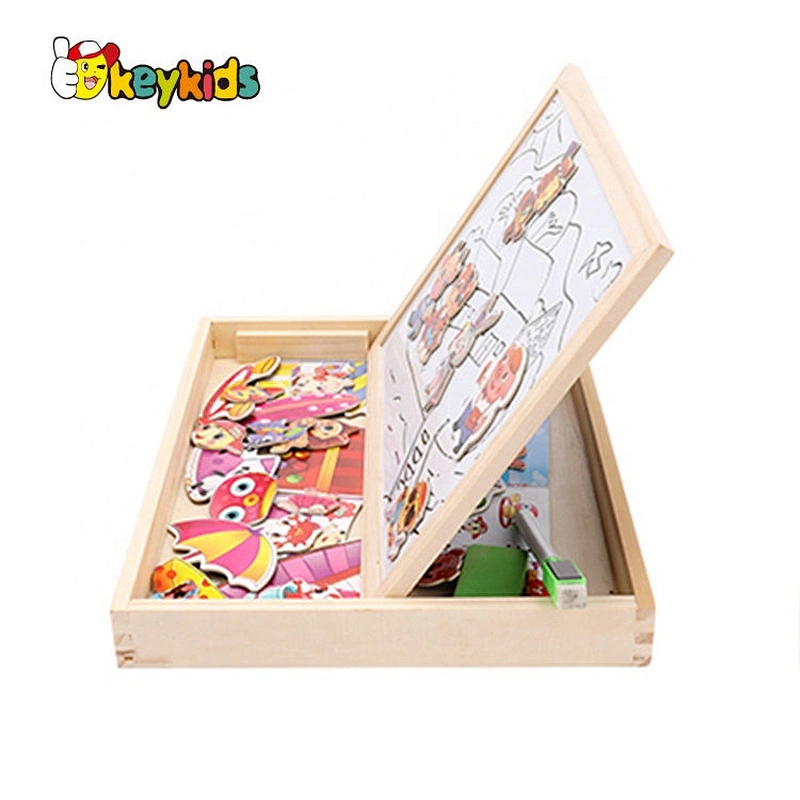 2021 New released educational wooden magnetic drawing board for children W12B133