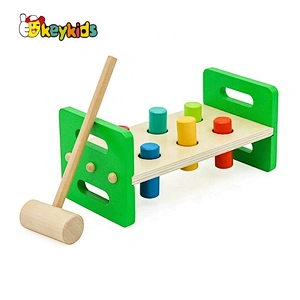 Customize educational wooden pounding bench for kids W11G067