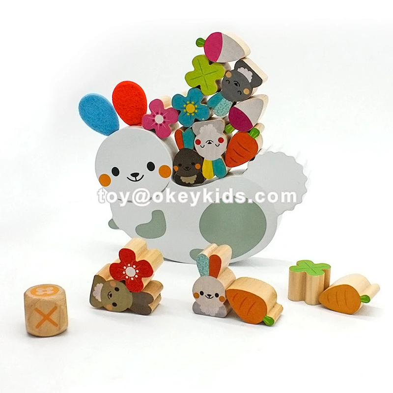 2020 New arrival kids wooden toy balance scale for preschool W11F088