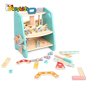Top sale DIY working wooden kids tool bench for pretend play W03D120